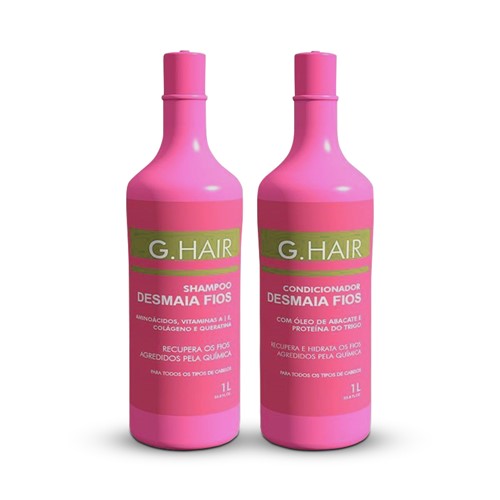 Kit Shampoo e Condicionador G Hair Desmaia Fios 1000ml