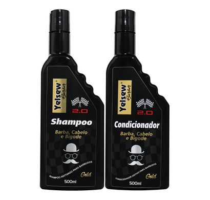 Kit Shampoo e Condicionador Gold Barber 2.0 500ml - Yelsew