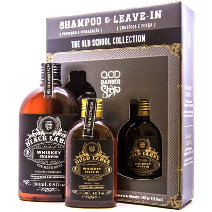 Kit Shampoo e Leave-in QOD Barber Shop Whiskey - 435ml