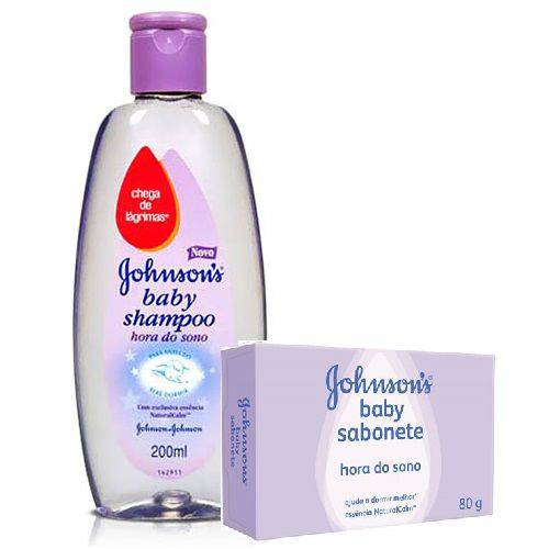 Kit Shampoo Johnson Baby Hora do Sono 200ml + Sabonete 80g