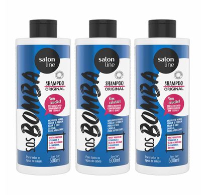 Kit 3 Shampoos SOS Bomba de Vitaminas 500ml - Salon Line