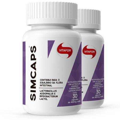 Kit 2 Simcaps Mix de Probióticos Vitafor 30 Cápsulas
