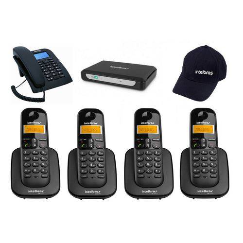 Kit Sistema Comunicação Telefônica Microempresa com 5 Ramais