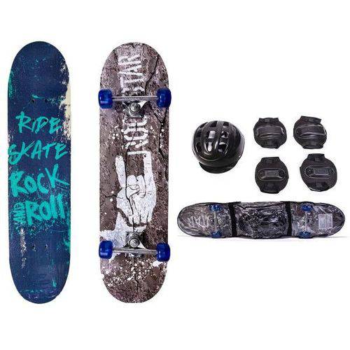Kit Skate Grafite Semi Profissional Cinza - Unik Toys