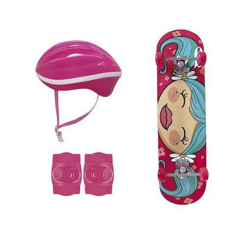 Kit Skate Infantil Menina Mor