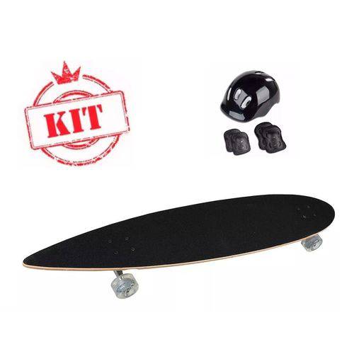 Kit Skate Long 824 Kit Proteção Kcp-02 Preto Fênix