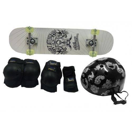 Kit Skate Semi Profissional Bel Sports Acompanhado com Kit de Segurança - Belfix