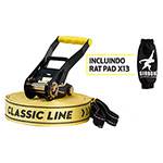 Kit Slackline Gibbon Classic Line 25 Metros Amarelo