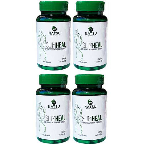 Kit Slim Heal com Café Verde - Termogênico Natural - 4 Unidades