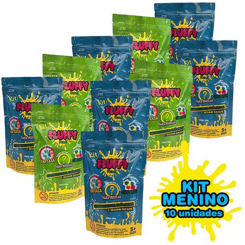 Kit Slime Fluffy Point POP CLICK 10 Unidades