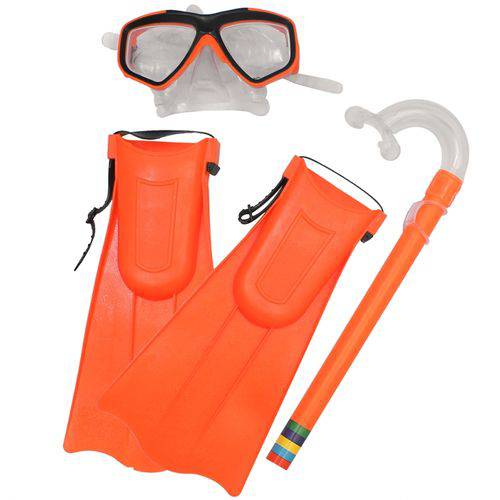 Kit Snorkel C/ Máscara e Nadadeiras Coloridas 39900 - Bel Fix