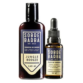 Kit Sobrebarba Jungle Boogie Shampoo e Óleo (2 Produtos) Conjunto