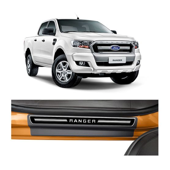 Kit Soleira Ford Ranger Elegance Premium 2013 a 2015 4 Portas Kit Soleira Ford Ranger Elegance Premium 2013 a 2015 4 Portas