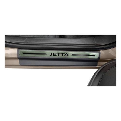 Kit Soleira Volkswagen Jetta Premium Aço Escovado Resinado 2011 a 2015 4