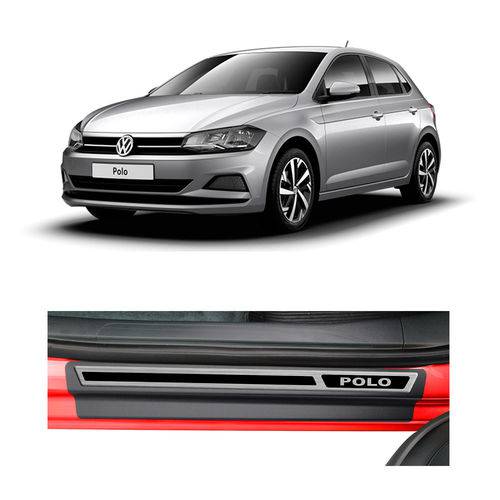 Kit Soleira Volkswagen Polo 2018 4p Premium Aço Escovado Resinado