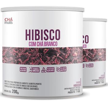 Kit 2 Solúvel de Hibisco com Chá Branco 200g da Chá Mais