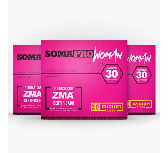 Kit Soma Pro Woman ZMA® 30 Comps - 3 Caixas