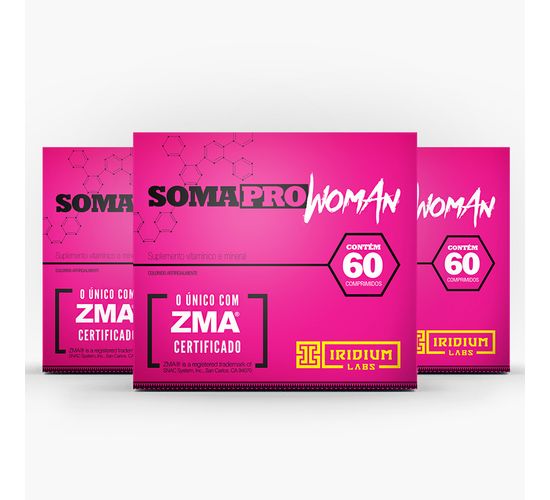 Kit Soma Pro Woman ZMA® 60 Comps - 3 Caixas