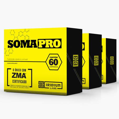 Kit Soma Pro ZMA 60 Comps - 3 Caixas