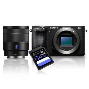 Kit Sony A6500 Mirrorless 4K + Lente Sony 16-70mm (SEL1670Z) + Cartão SDXC 64Gb