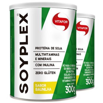 Kit 2 Soy Plex Proteína de Soja Vitafor 300g Baunilha