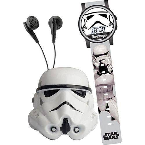 Kit Space Set Star Wars Stormtrooper - Relógio Digital + Rádio Fm - Candide