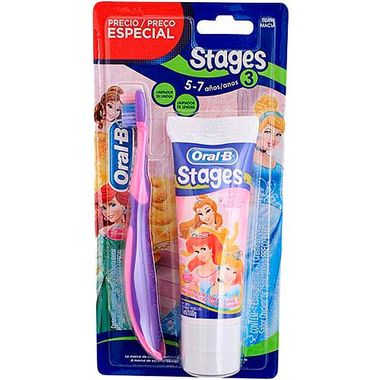 Kit Stages Princesas Oral B Kit Stages Escova + Creme Dental Princesas Oral B