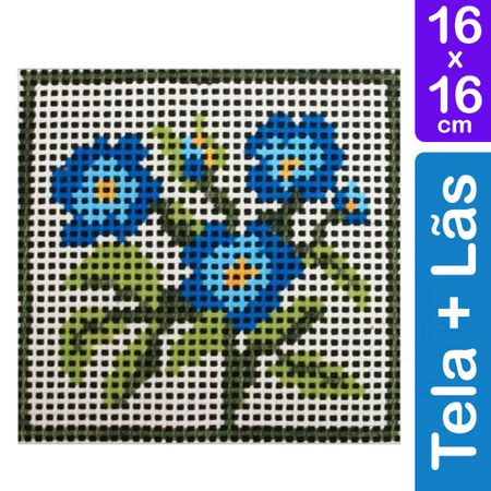 Kit Tela para Bordar 16x16 - 3202 Flores