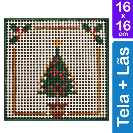 Kit Tela para Bordar 16x16 - 3214 Árvore de Natal