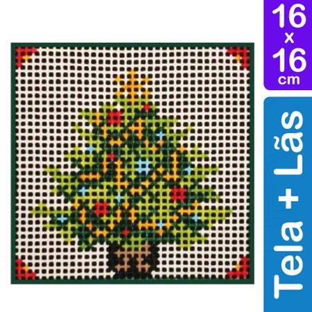Kit Tela para Bordar 16x16 - 3215 Árvore de Natal