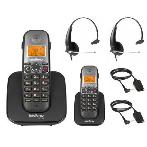 Kit Telefone Sem Fio TS 5120 com Ramal e THS 50 Intelbras