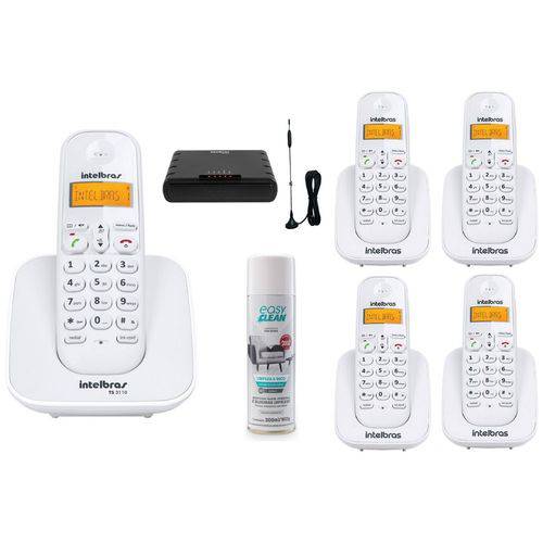 Kit Telefone Sem Fio Ts 3110 com 4 Ramal e Interface Celular