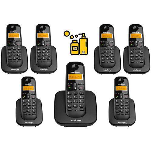 Kit Telefone Sem Fio Ts 3110 com 6 Ramal Ts 3111 Intelbras