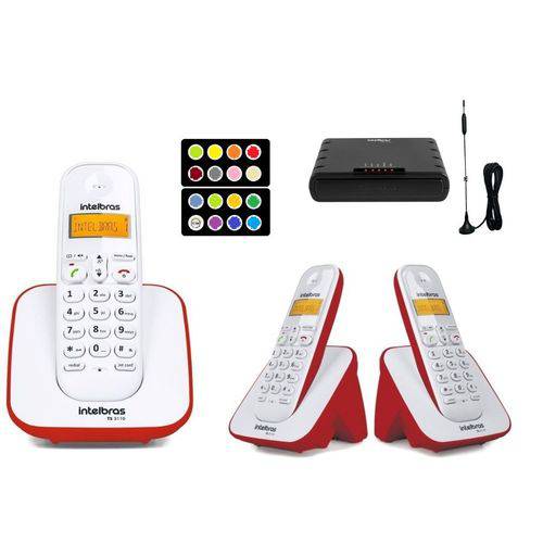 Kit Telefone Sem Fio Ts 3110 com 2 Ramal e Interface Celular