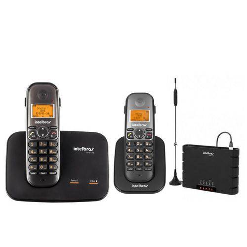 Kit Telefone Sem Fio Ts 5150 com Ramal Ts 5121 e Interface Celular Quad Band Itc 4100 Intelbras