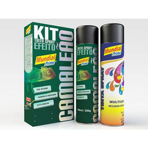 Kit Tinta Spray Camaleão Amarelo - Mundial Prime