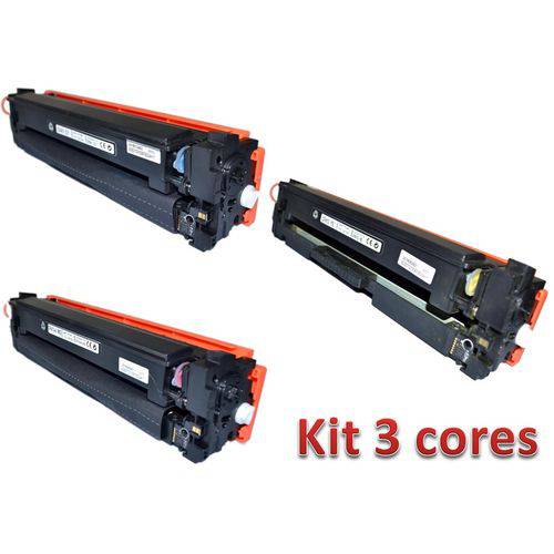 Kit 3 Toner Coloridos Similares HP CF411X CF412X CF413X Compativel HP Color Laserjet Pro M452DN M452DW M452NW M477FDN M477FDW M477FNW