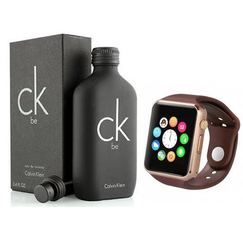 Kit Top Perfume Calvin Klein CK Be Unissex 200ml + Relógio Smart A1 - Chip - Ligação - Bluetooth