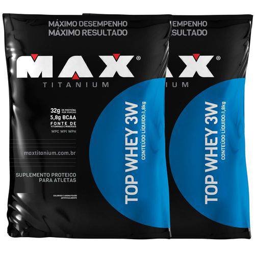 Kit Top Whey 3w - 3600g - Max Titanium - Todos Sabores