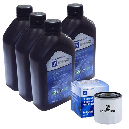 Kit Troca Óleo 5w30 SN 100% Sintetico Filtro DEXOS1 ILSAC GF5 Flex Alcool GNV Agile 2012 a 2014