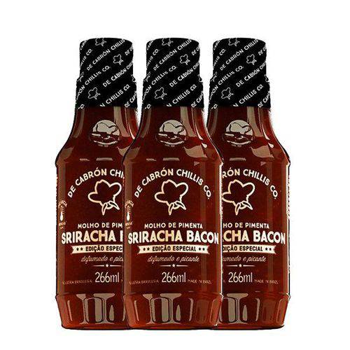 Kit 3un Molho de Pimenta Sriracha Bacon - de Cabrón