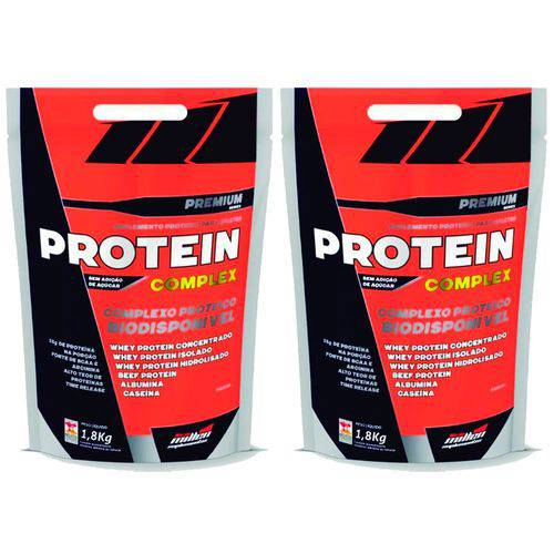 Kit 2 Un Protein Complex 1.800g Morango New Millen
