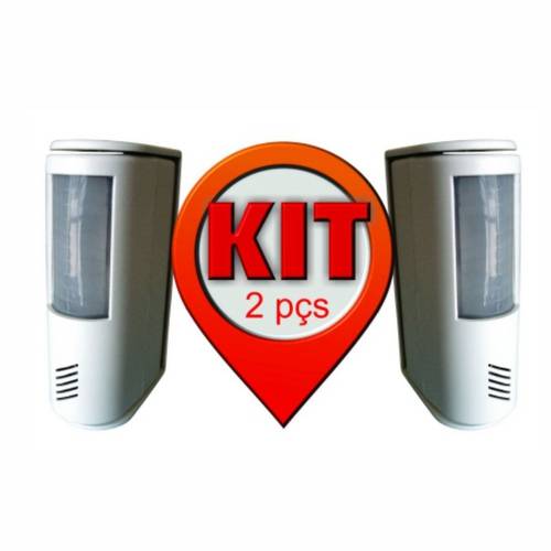Kit 2 Unidades - Anunciador de Presença com Alarme 2 Sons e Sensor - Dni 6000