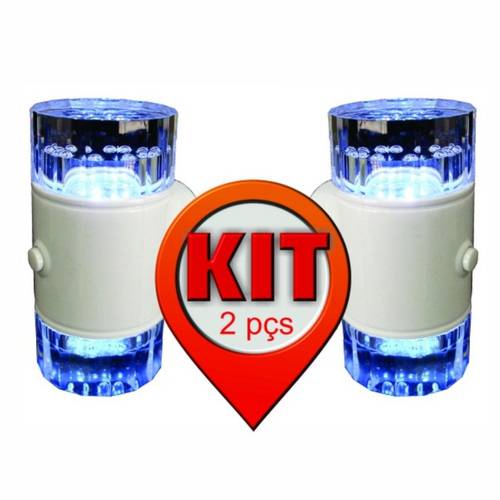 Kit 2 Unidades - Mini Arandela Dupla de Led para Tomada - Dni 6940