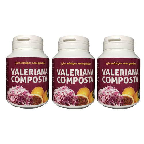 Kit 3 Valeriana Composta - Calmante - Natu Vitty - 60 Cáps