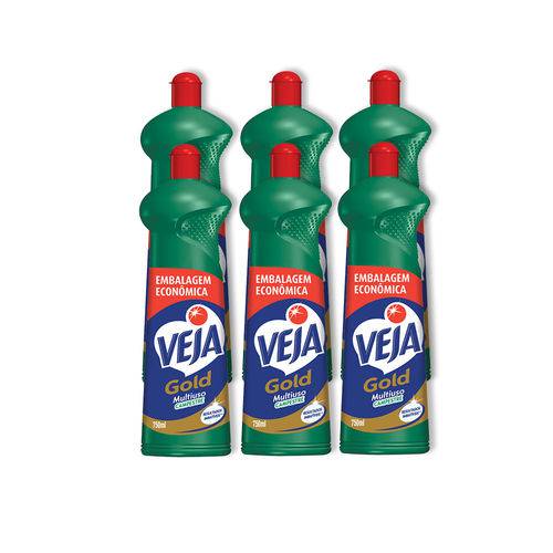 Kit Veja Gold Multiuso Campestre Squeeze 750ml 6 Unidades