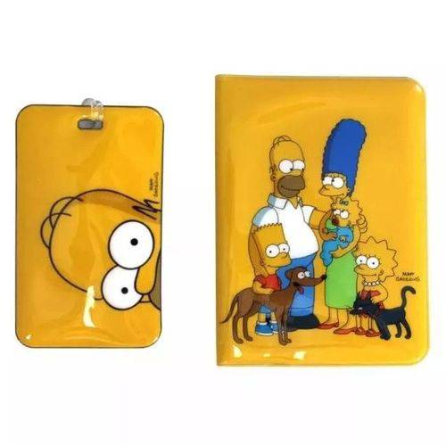 Kit Viagem Tag e Passaporte Simpsons Família