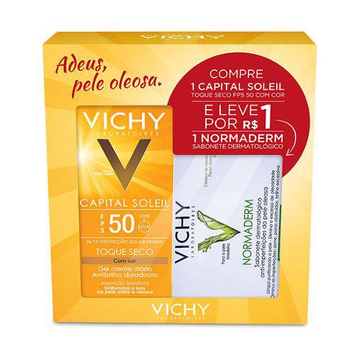 Kit Vichy Protetor Solar Capital Soleil Fps 50 + Sabonete Facial Normaderm