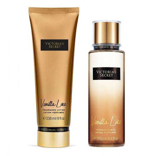Kit Victoria's Secret Vanilla Lace Hidratante 236mls Body Splash 250mls