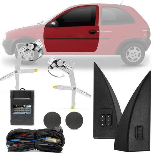 Kit Vidro Elétrico Sensorizado Corsa Wind Super Hatch Pick-up 94 95 96 97 98 99 00 01 02 2 Portas